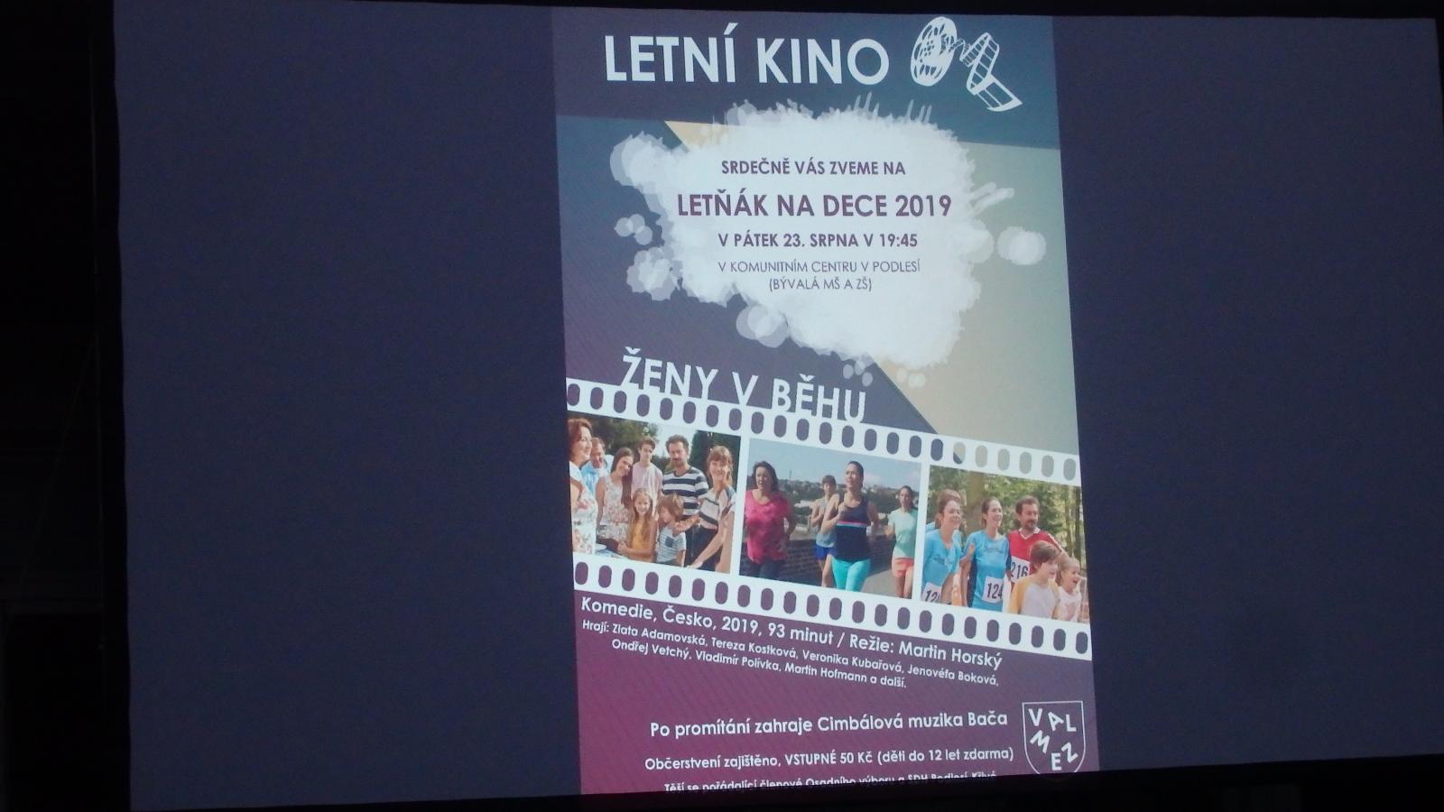 Letní kino na dece